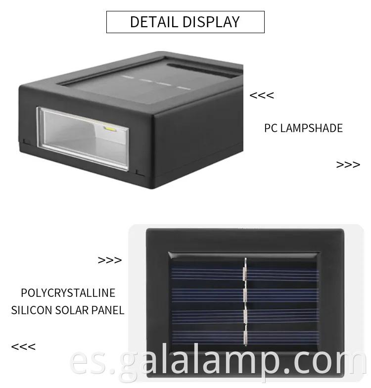 Luz de pared LED solar al aire libre con diseño ecológico